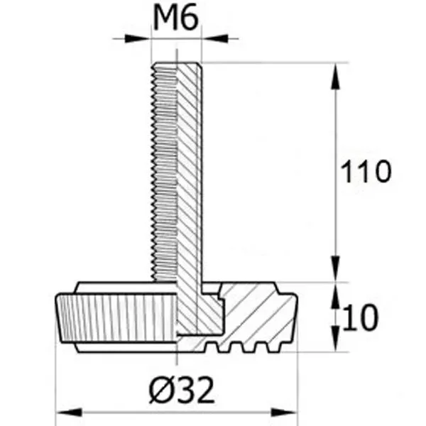Резьбовая опора 32М6-110