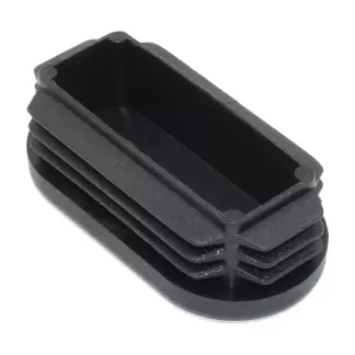 Заглушка овальная 25×50, чёрная